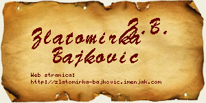 Zlatomirka Bajković vizit kartica